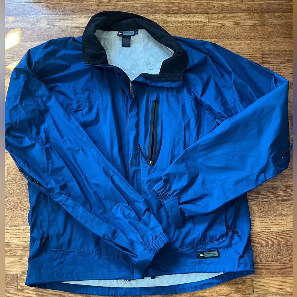 Rei E1 Elements Men’s Jacket Blue Windbreaker Rai… - image 1